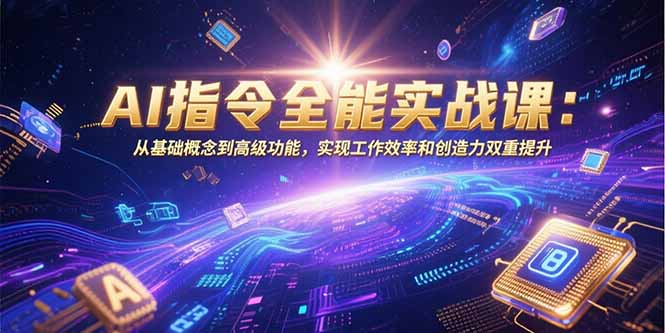AI指令全能实战课:从基础概念到高级功能,实现工作效率和创造力双重提升-镰火网