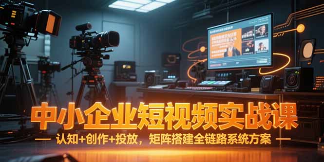 中小企业短视频实战课，认知+创作+投放，矩阵搭建全链路系统方案-镰火网