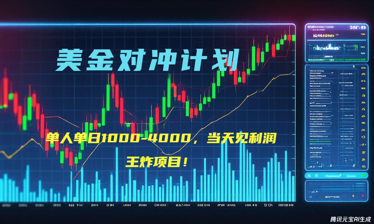 2025年最暴力项目“美金先登计划”最新最强对冲战法,每日实际收益1K-4K-镰火网