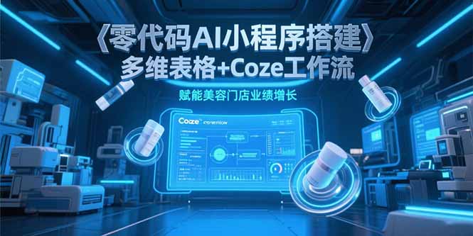 零代码AI小程序搭建,多维表格+Coze工作流,赋能美容门店业绩增长-镰火网