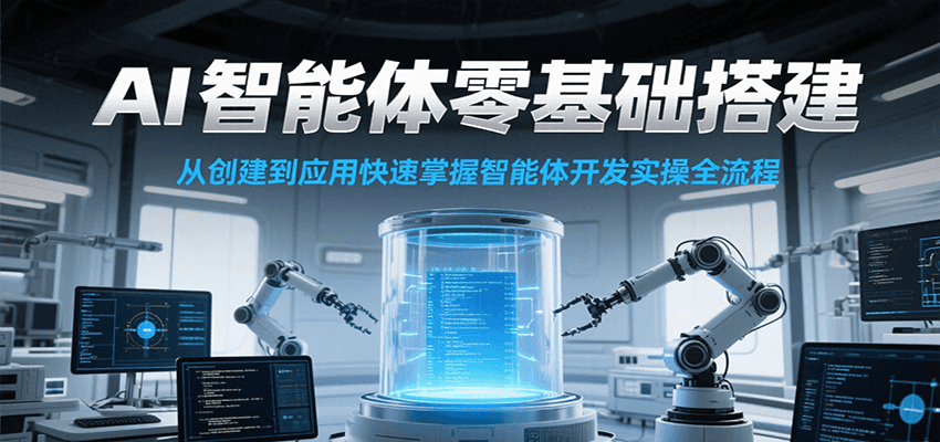 AI智能体零基础搭建实操课，从创建到应用快速掌握智能体开发全流程！-镰火网