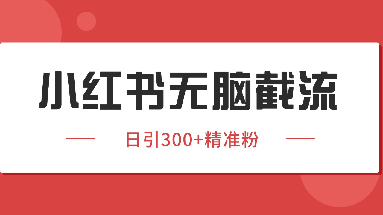 小红书截流同行客源,独家野路子获客玩法 日引200+暴力获客-镰火网