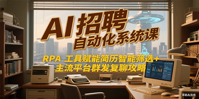 图片[1]-AI招聘自动化系统课，RPA工具赋能简历智能筛选+主流平台群发复聊全攻略-镰火网