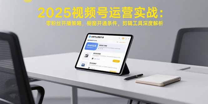 2025视频号运营实战:零粉丝开播策略,橱窗开通条件,剪辑工具深度解析-镰火网