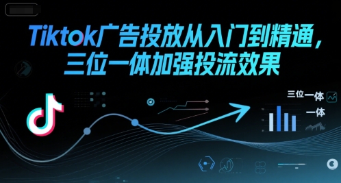 Tiktok广告投放从入门到精通,三位一体加强投流效果-镰火网